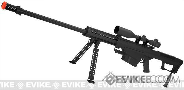 6mmProShop Barrett Licensed M107A1 Gen2 Long Range Airsoft AEG Sniper Rifle (Color: Black / 29